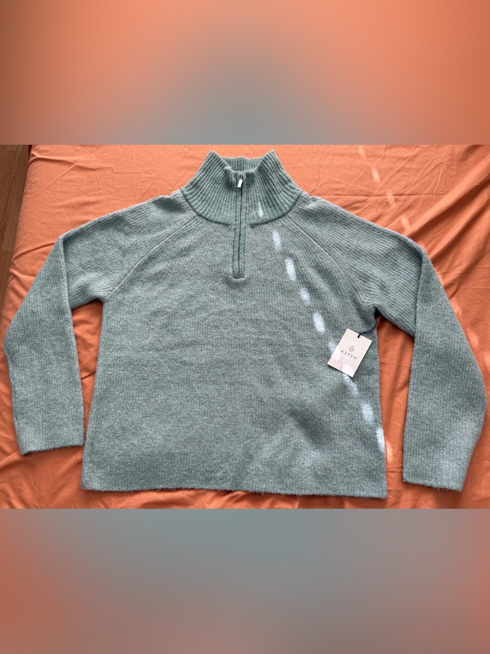 Cozy Half-Zip Mock Neck Sweater - Sage Green